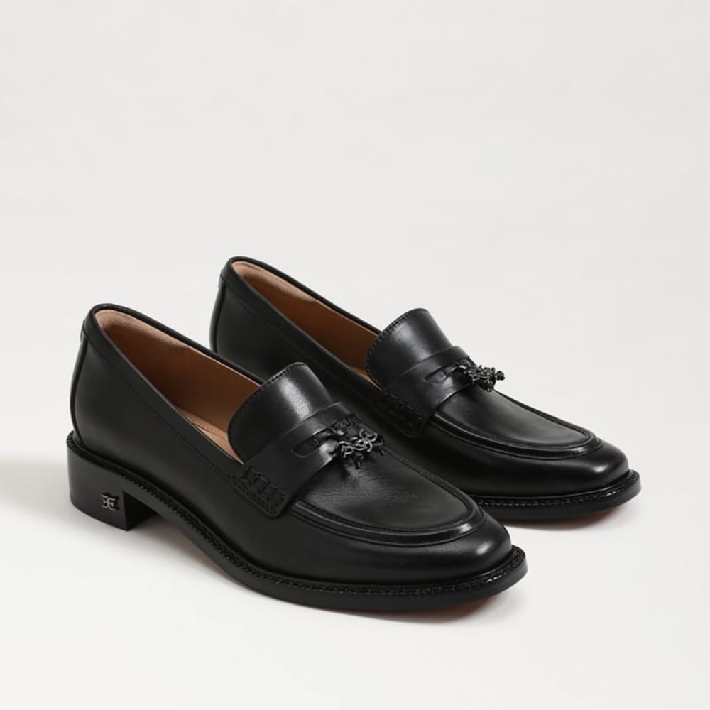 Sam Edelman - DENISE TASSEL PENNY LOAFER - Black Leather - Size 6.5